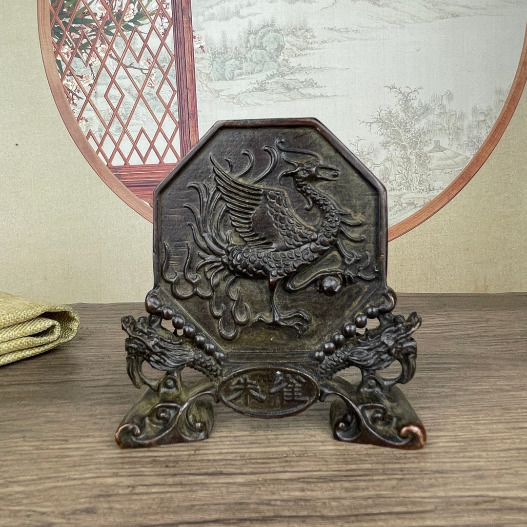 Exquisite Four Guardians Bagua Ornaments Set - Handcrafted Antique Decor