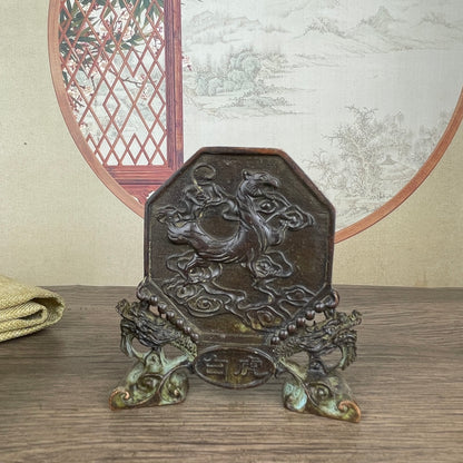 Exquisite Four Guardians Bagua Ornaments Set - Handcrafted Antique Decor