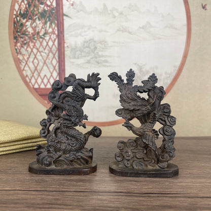 Exquisite Dragon and Phoenix Statues - Handcrafted Masterpieces for Collectors and Decor Lovers