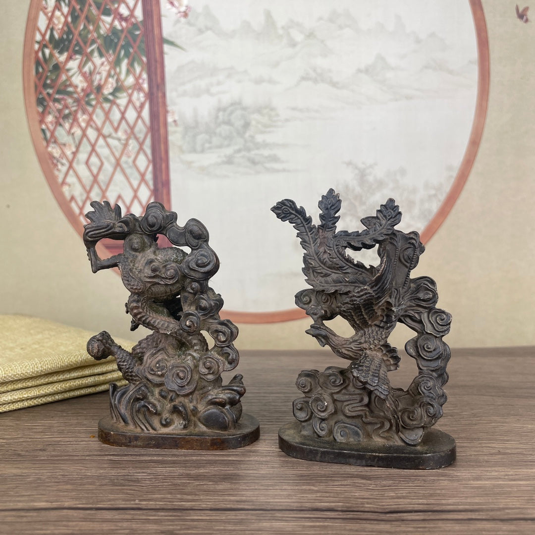 Exquisite Dragon and Phoenix Statues - Handcrafted Masterpieces for Collectors and Decor Lovers