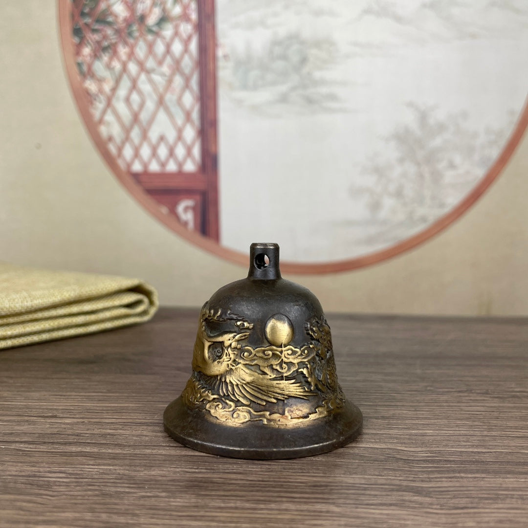 Exquisitely Carved Copper Bells - Set of Three