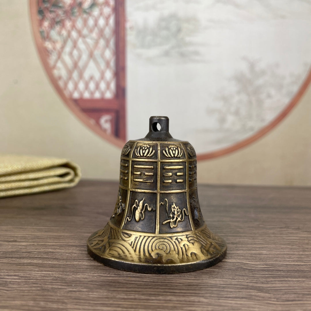 Exquisitely Carved Copper Bells - Set of Three