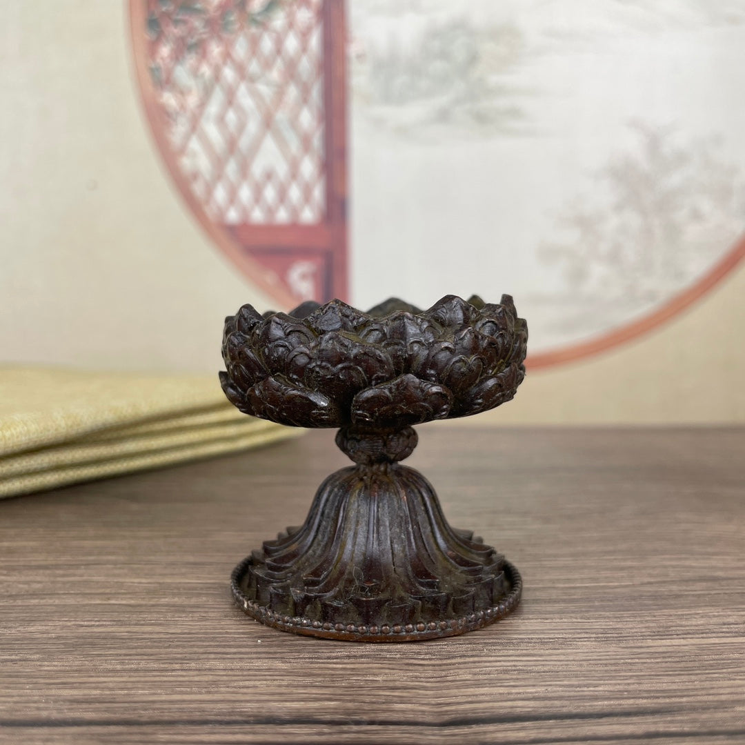 Handcrafted Lotus Candle Holder - Exquisite Craftsmanship, Unique Gift, Rare Collectible