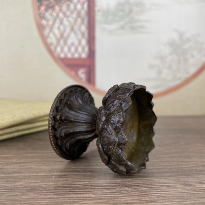 Handcrafted Lotus Candle Holder - Exquisite Craftsmanship, Unique Gift, Rare Collectible