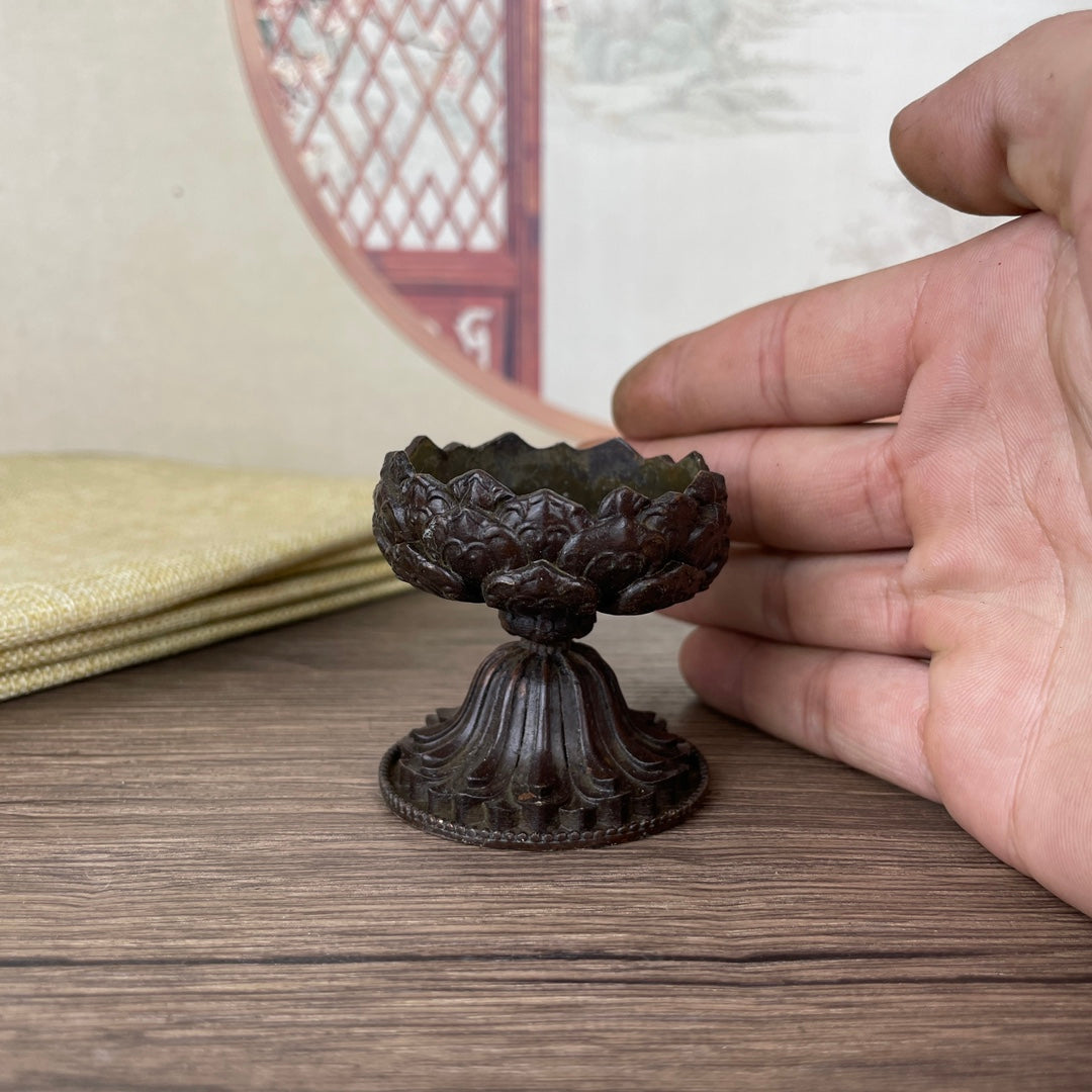 Handcrafted Lotus Candle Holder - Exquisite Craftsmanship, Unique Gift, Rare Collectible