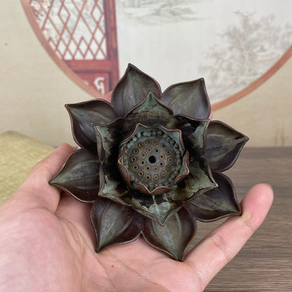 Handcrafted Floral Backflow Incense Burner - Exquisite Craftsmanship, Unique Gift, Rare Collectible