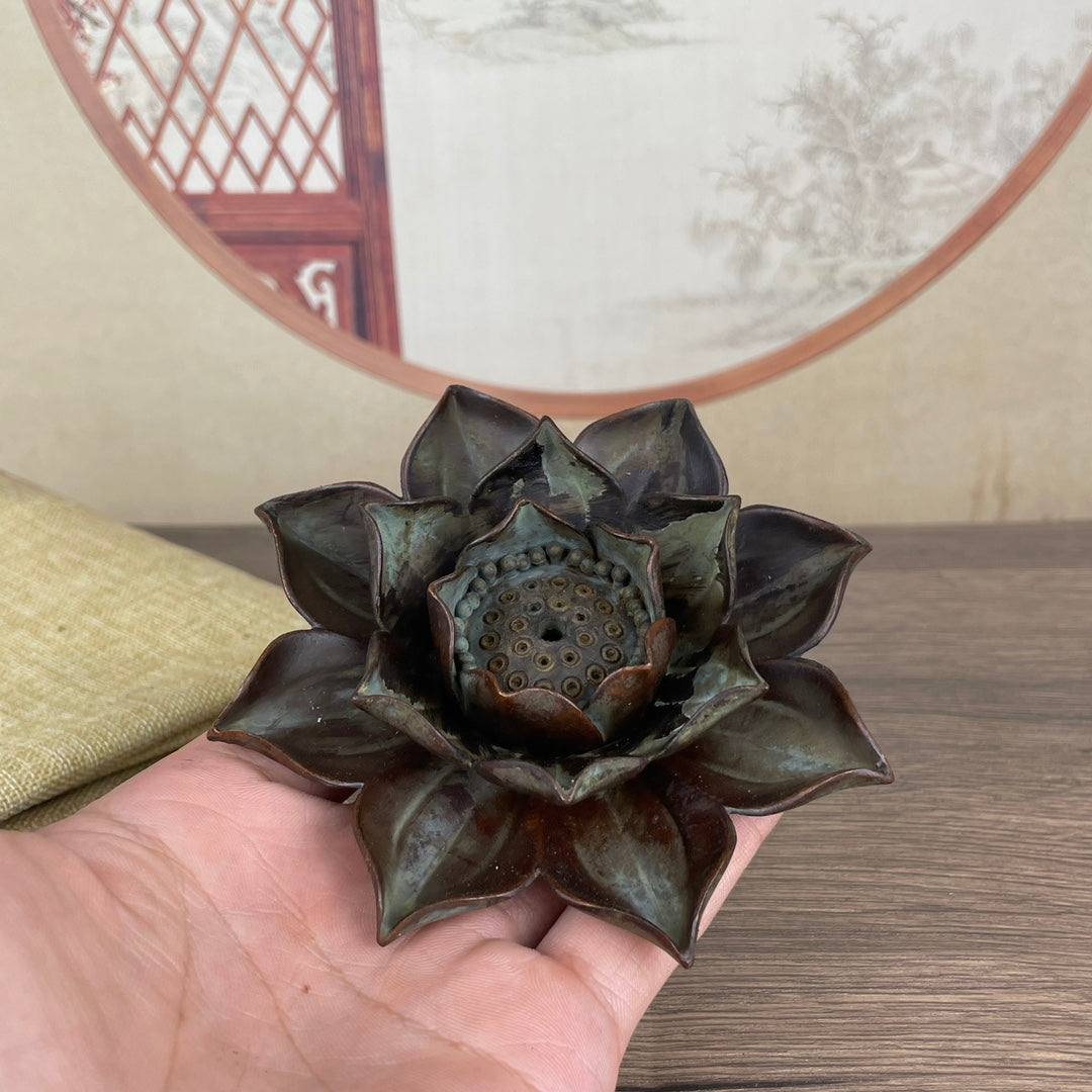 Handcrafted Floral Backflow Incense Burner - Exquisite Craftsmanship, Unique Gift, Rare Collectible