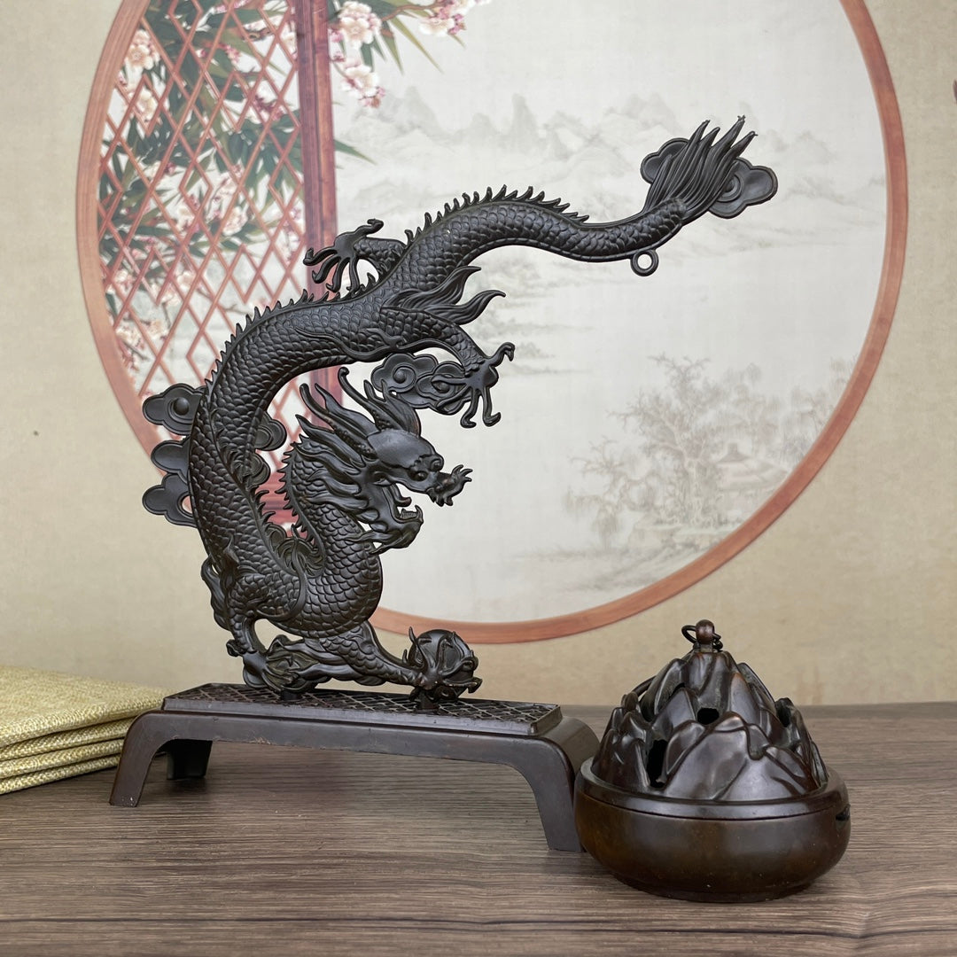 Handcrafted Dragon Sculpture Hanging Furnace - Unique Desktop Decor