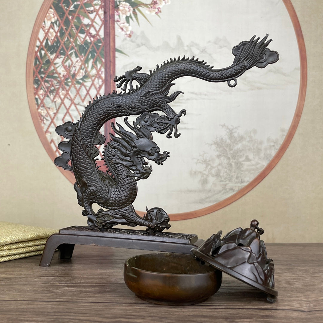 Handcrafted Dragon Sculpture Hanging Furnace - Unique Desktop Decor