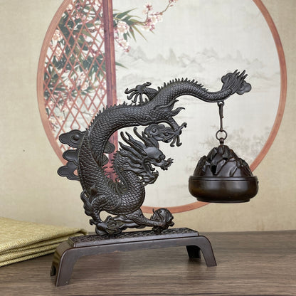 Handcrafted Dragon Sculpture Hanging Furnace - Unique Desktop Decor