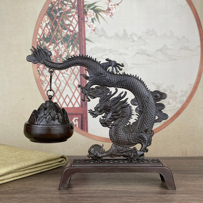 Handcrafted Dragon Sculpture Hanging Furnace - Unique Desktop Decor