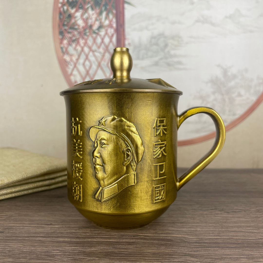 Handcrafted Copper Mug - Rare Artistic Collectible for Home and Office Decoration