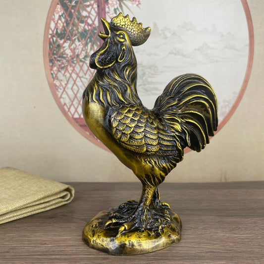 Handcrafted Copper Chicken Statue - Exquisite Craftsmanship, Unique Gift, Rare Collectible