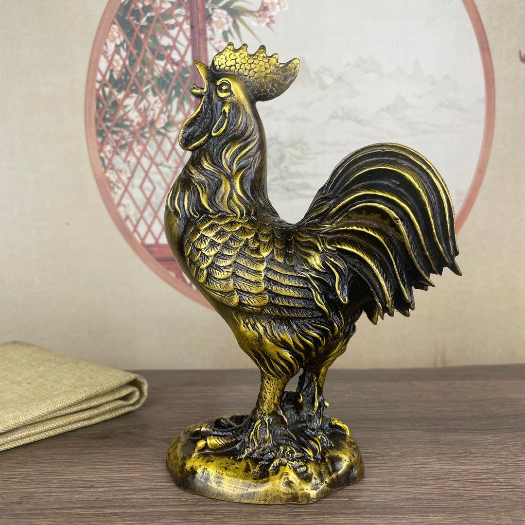 Handcrafted Copper Chicken Statue - Exquisite Craftsmanship, Unique Gift, Rare Collectible