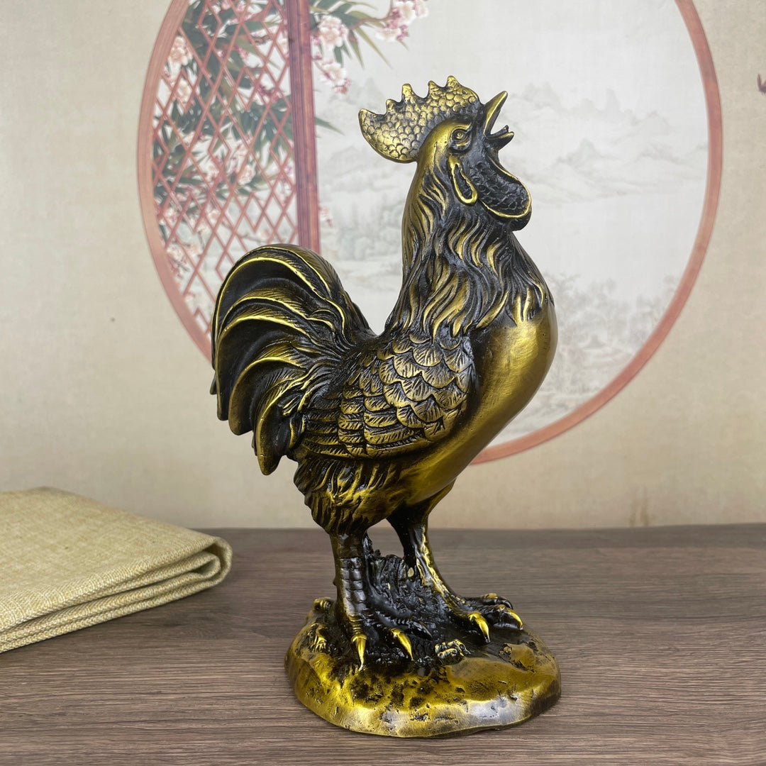 Handcrafted Copper Chicken Statue - Exquisite Craftsmanship, Unique Gift, Rare Collectible