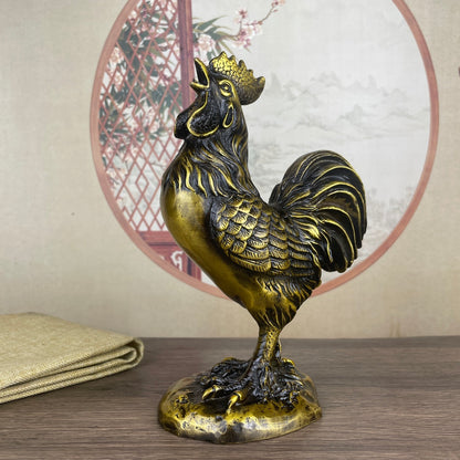 Handcrafted Copper Chicken Statue - Exquisite Craftsmanship, Unique Gift, Rare Collectible