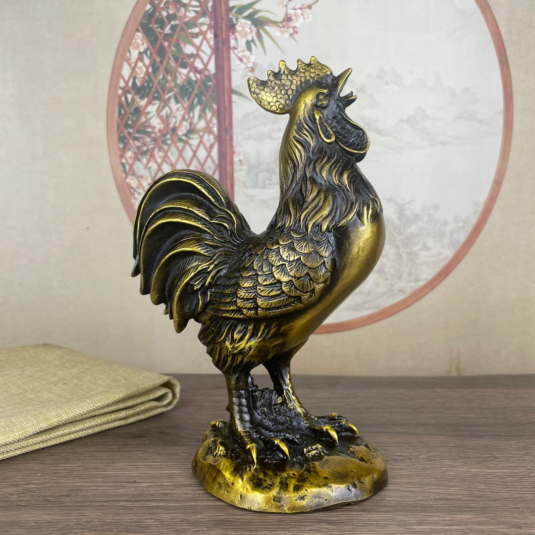 Handcrafted Copper Chicken Statue - Exquisite Craftsmanship, Unique Gift, Rare Collectible