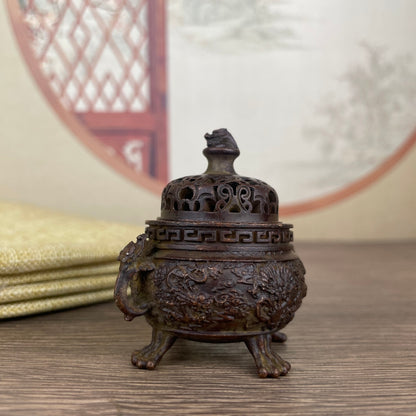 Exquisite Handcrafted Three-Legged Incense Burner - A Unique Gift for Collectors and Home Decor Lovers