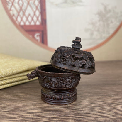 Exquisite Carved Incense Burner - Handcrafted, Rare Art Piece, Perfect Gift