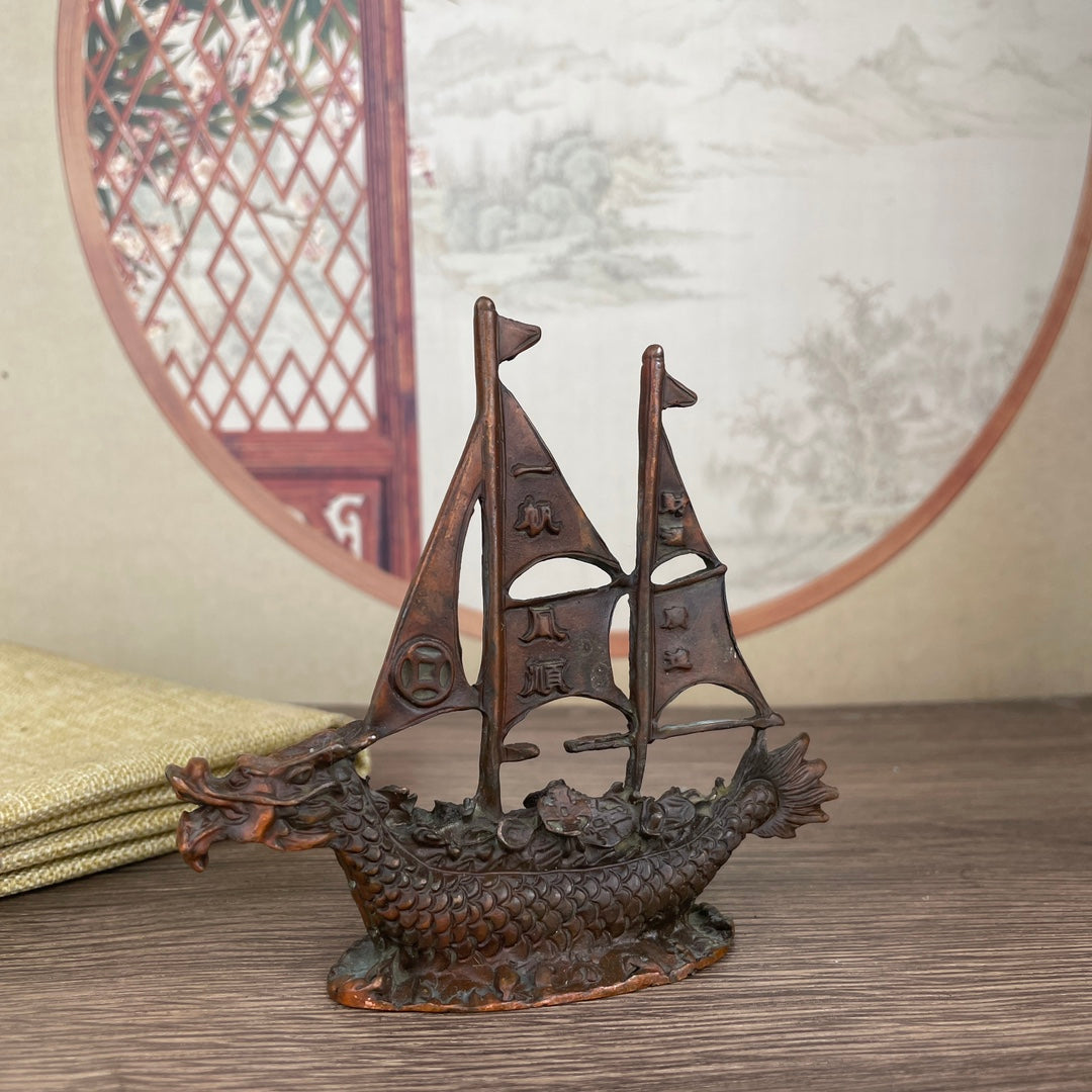 Exquisite Hand-Carved Sailboat Sculpture - Unique Gift for Collectors and Decor Enthusiasts