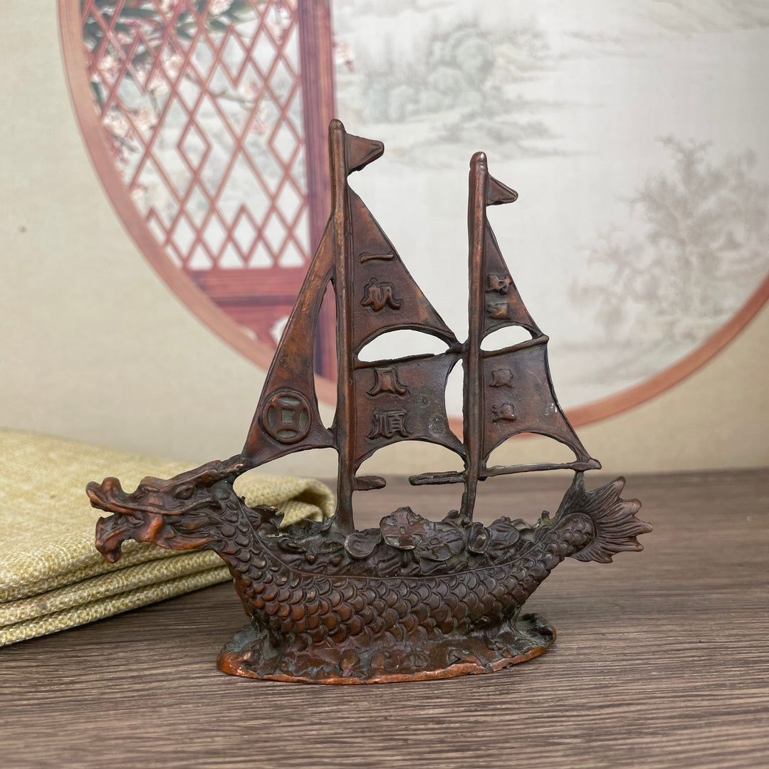 Exquisite Hand-Carved Sailboat Sculpture - Unique Gift for Collectors and Decor Enthusiasts