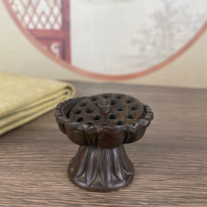 Exquisite Handcrafted Lotus Incense Burner - Unique Art Piece & Rare Collectible