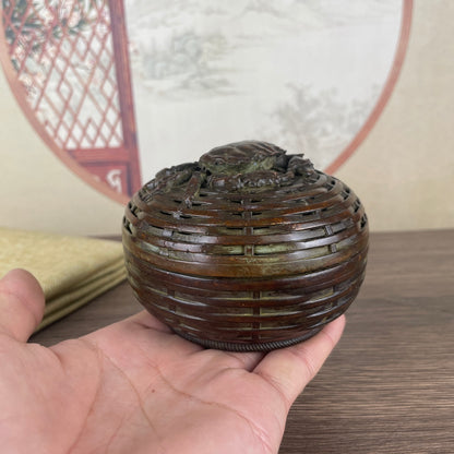 Handcrafted Crab and Cage Incense Burner - Exquisite Art Piece for Home and Office Decor