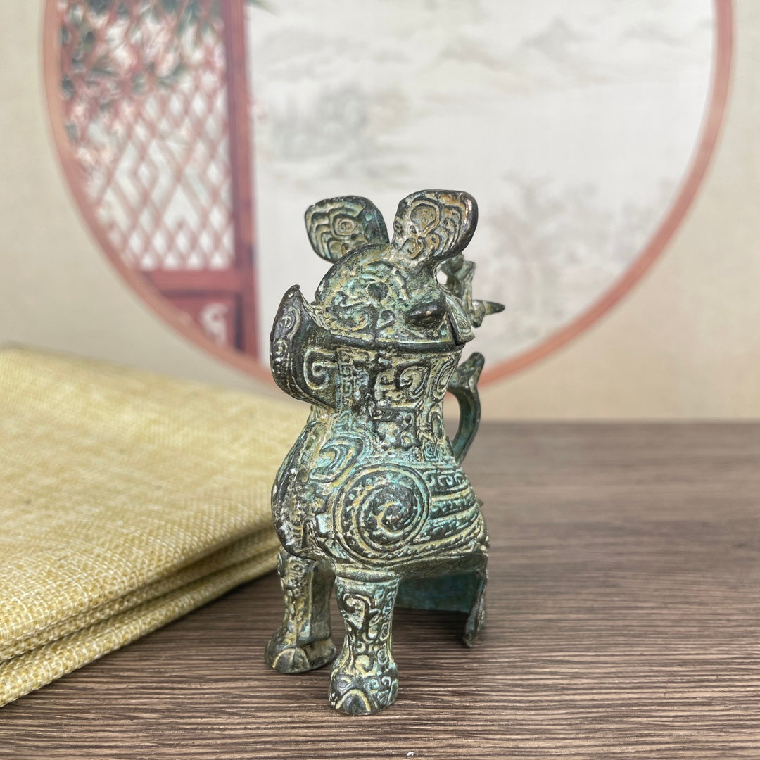 Fu Hao Owl Zun Shang Dynasty Bronze - Exquisite Craftsmanship, Handcrafted Unique Gift & Collectible