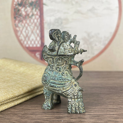 Fu Hao Owl Zun Shang Dynasty Bronze - Exquisite Craftsmanship, Handcrafted Unique Gift & Collectible