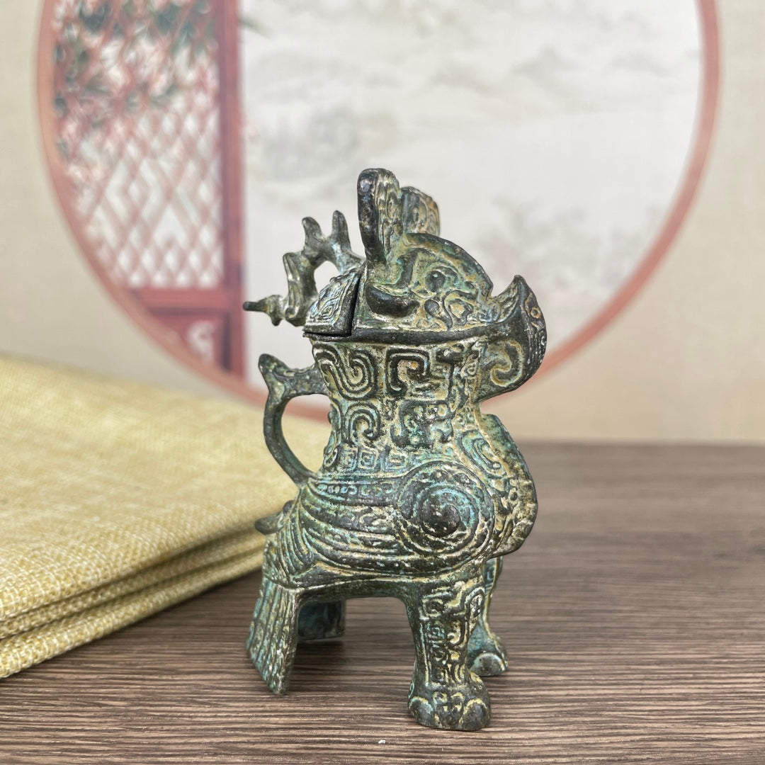 Fu Hao Owl Zun Shang Dynasty Bronze - Exquisite Craftsmanship, Handcrafted Unique Gift & Collectible