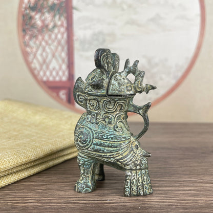 Fu Hao Owl Zun Shang Dynasty Bronze - Exquisite Craftsmanship, Handcrafted Unique Gift & Collectible