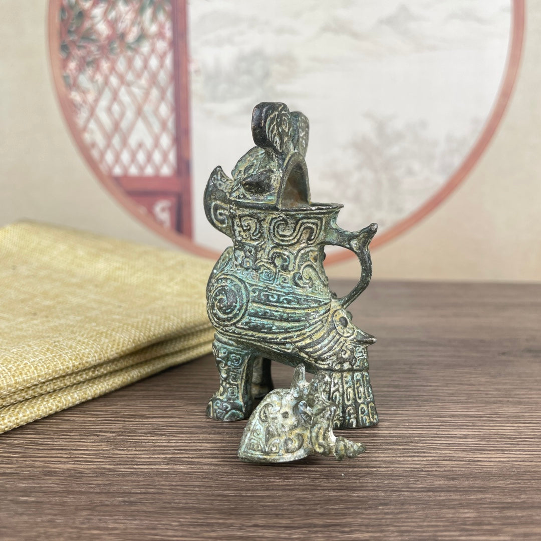 Fu Hao Owl Zun Shang Dynasty Bronze - Exquisite Craftsmanship, Handcrafted Unique Gift & Collectible