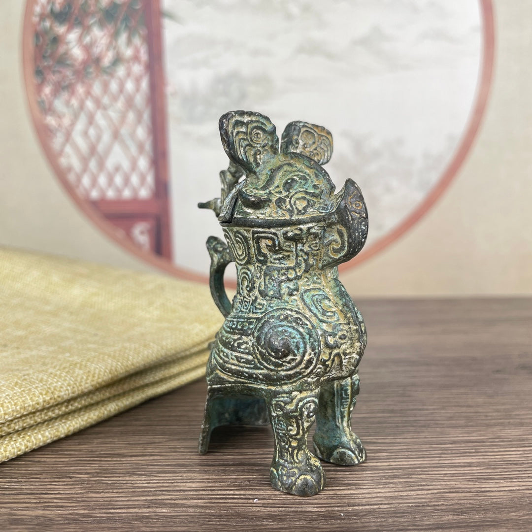 Fu Hao Owl Zun Shang Dynasty Bronze - Exquisite Craftsmanship, Handcrafted Unique Gift & Collectible