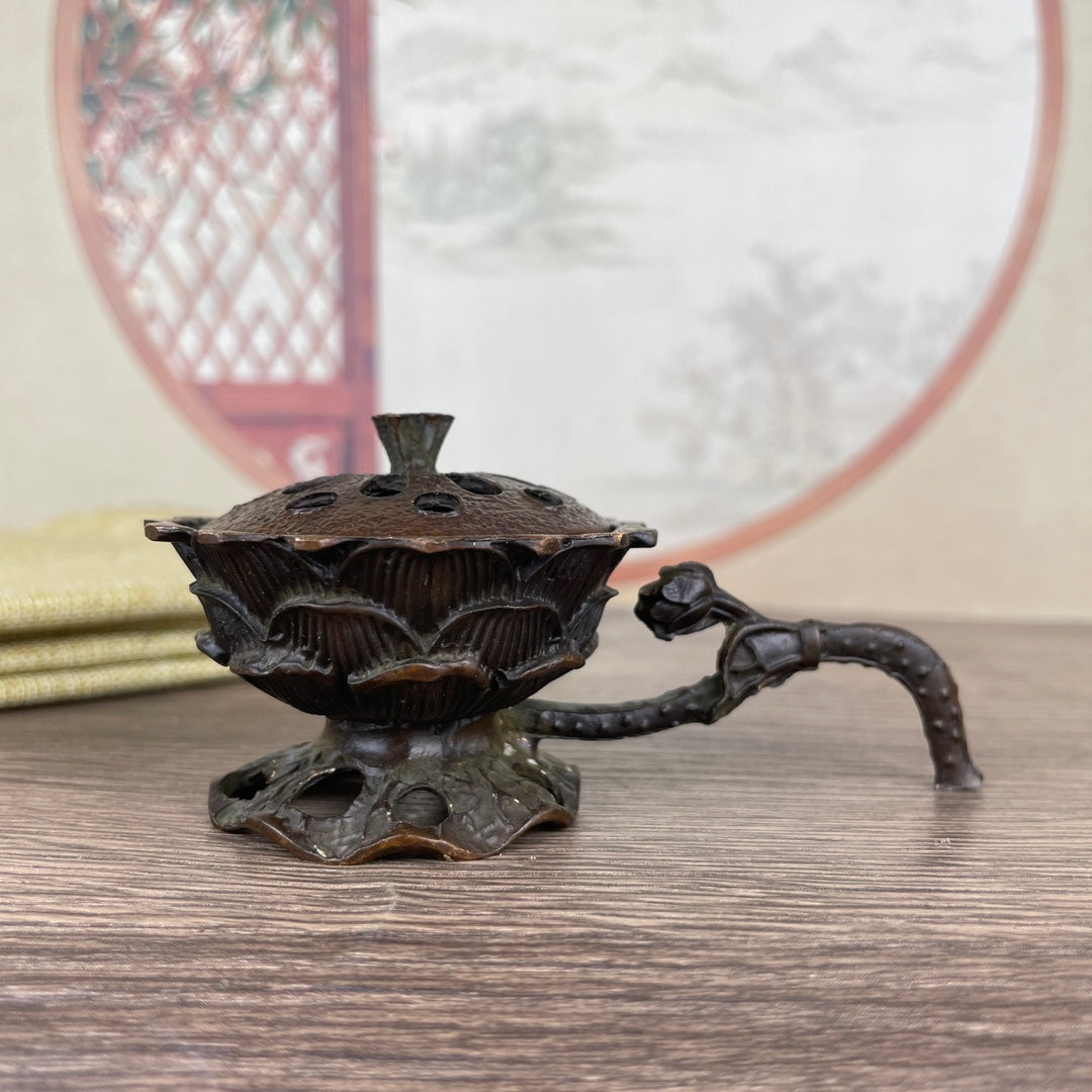 Handcrafted Lotus Incense Burner - Exquisite Craftsmanship, Unique Gift for Collectors and Decor Enthusiasts