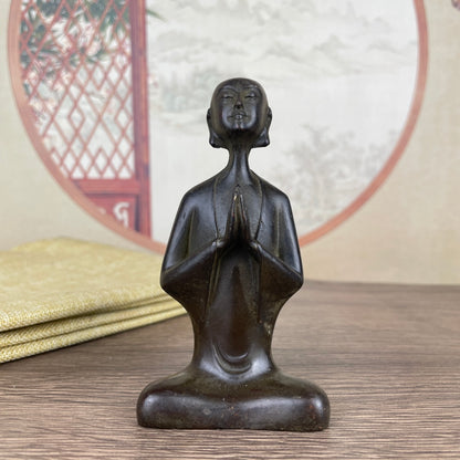 Exquisite Handcrafted Rare Meditating Monk Statue - Unique Gift & Art Piece