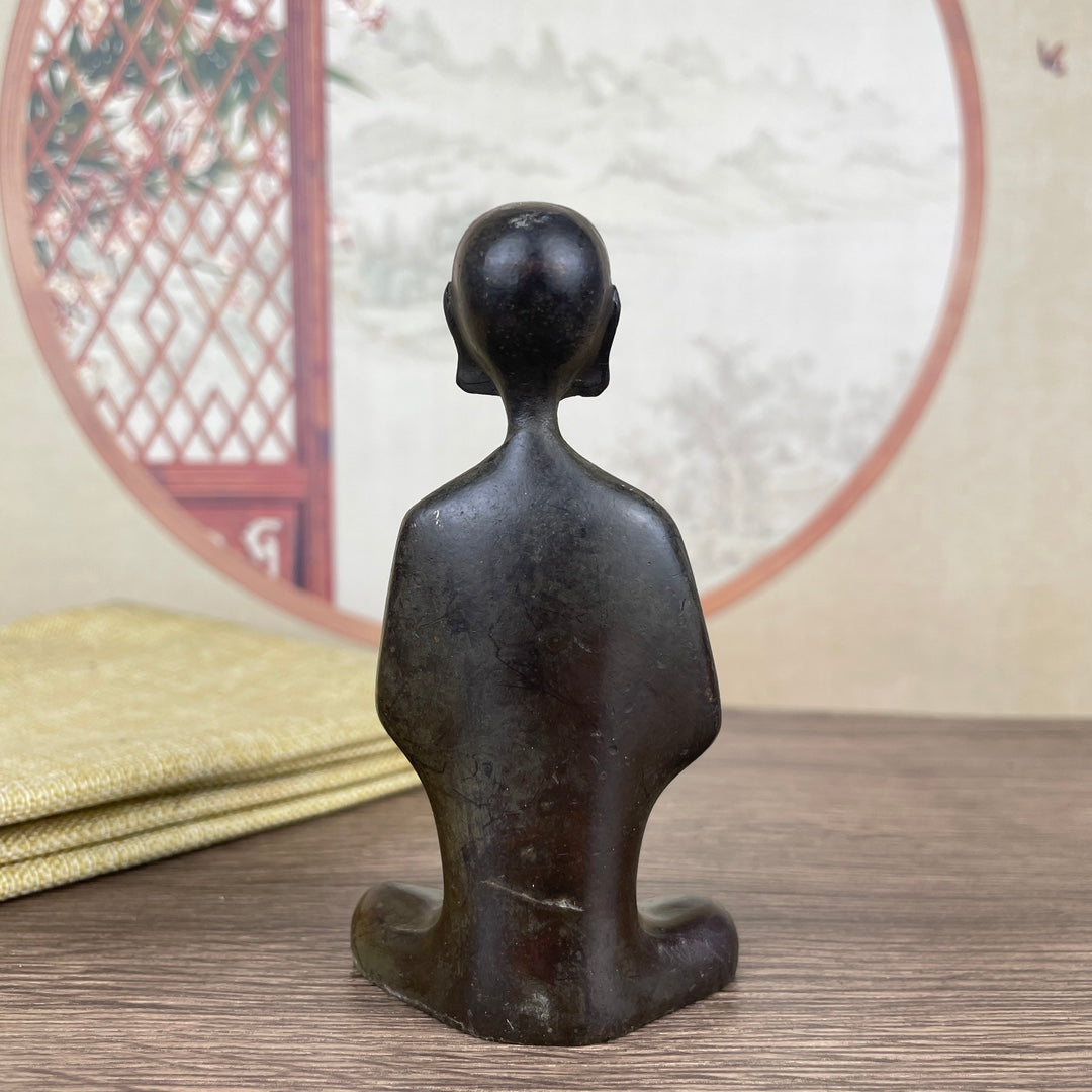 Exquisite Handcrafted Rare Meditating Monk Statue - Unique Gift & Art Piece