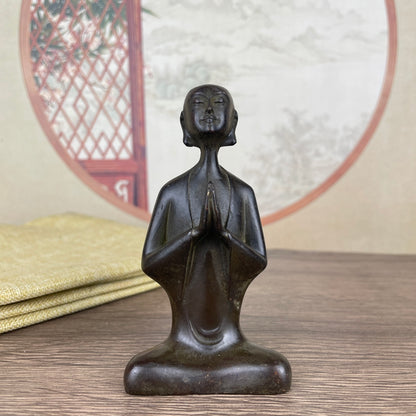 Exquisite Handcrafted Rare Meditating Monk Statue - Unique Gift & Art Piece