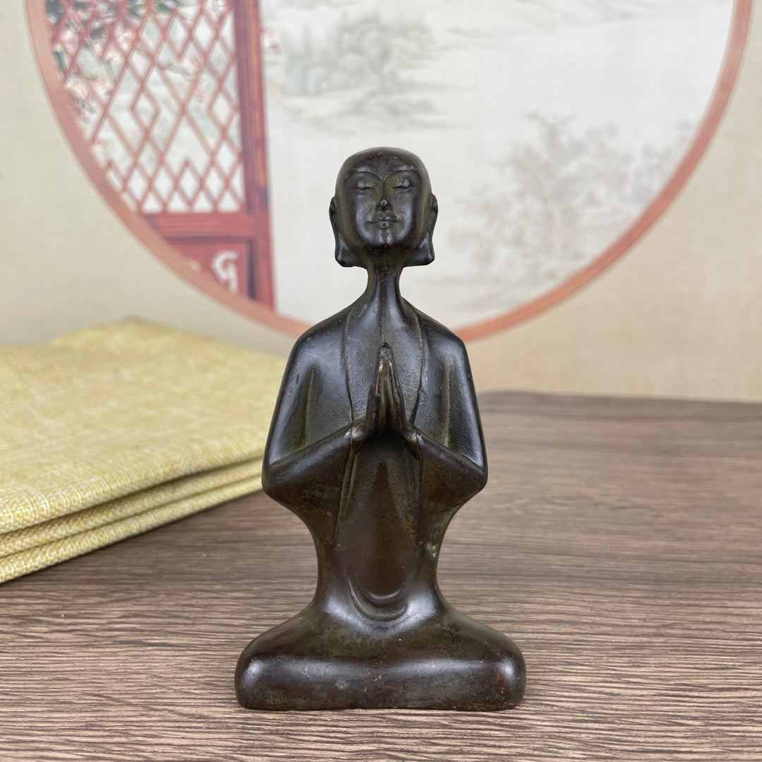 Exquisite Handcrafted Rare Meditating Monk Statue - Unique Gift & Art Piece