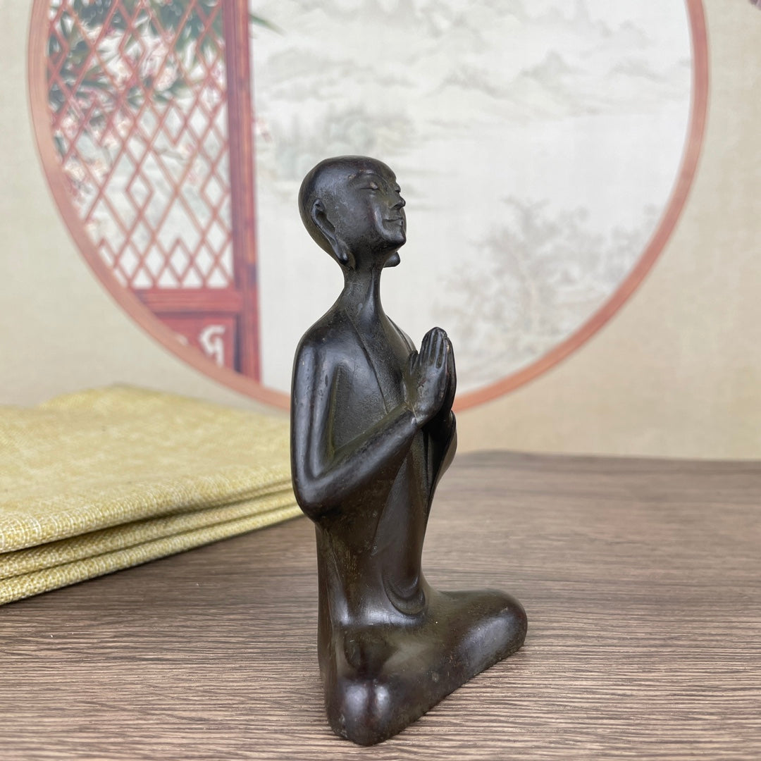 Exquisite Handcrafted Rare Meditating Monk Statue - Unique Gift & Art Piece