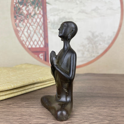 Exquisite Handcrafted Rare Meditating Monk Statue - Unique Gift & Art Piece