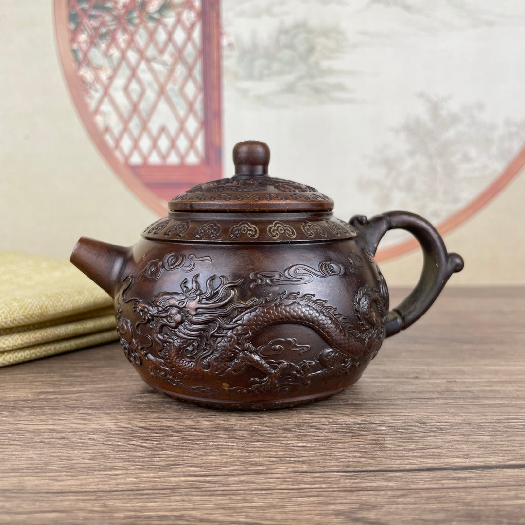 Exquisite Handcrafted Dragon and Phoenix Teapot - Unique Gift for Collectors and Decor Enthusiasts