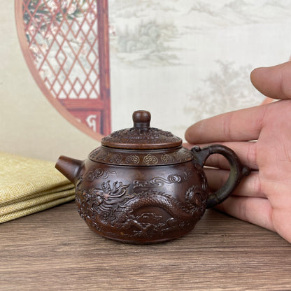 Exquisite Handcrafted Dragon and Phoenix Teapot - Unique Gift for Collectors and Decor Enthusiasts