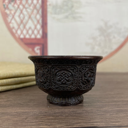 Exquisite Carved Ba Bao Cup - Handcrafted Art Piece for Collectors and Decor Enthusiasts