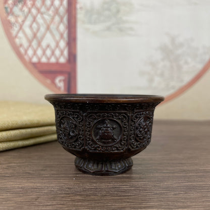 Exquisite Carved Ba Bao Cup - Handcrafted Art Piece for Collectors and Decor Enthusiasts