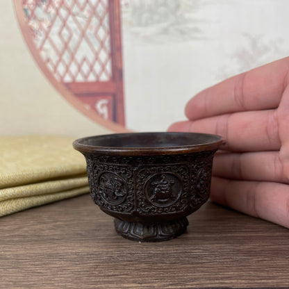 Exquisite Carved Ba Bao Cup - Handcrafted Art Piece for Collectors and Decor Enthusiasts