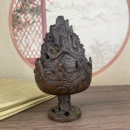 Exquisite Hand-Carved Boshan Incense Burner - Perfect Gift for Collectors and Decor Enthusiasts