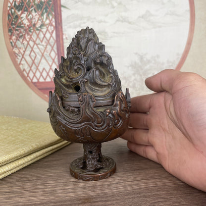 Exquisite Hand-Carved Boshan Incense Burner - Perfect Gift for Collectors and Decor Enthusiasts