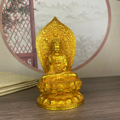 Three Hand-Carved Buddha Statues - Rare Art Pieces, Unique Gifts