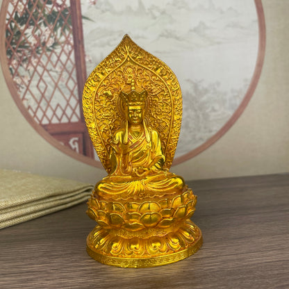 Three Hand-Carved Buddha Statues - Rare Art Pieces, Unique Gifts