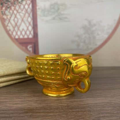 Exquisitely Carved Cup - Handcrafted, Unique Gift, Rare Collectible